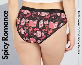 Spicy Romance Book Panties | Book Lovers Women’s Underwear | Bookish Gift for Cozy Reading