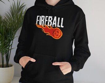 Sweat à capuche boule de feu magique : pull Dungeons and Dragons Gaming pour les sorciers du MDN qui aiment le sort boule de feu
