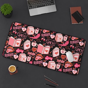 Spicy Book Mouse Pad for Reading Gift Smut Book Desk Mat for Cozy Gaming Gift Gamer Girl Style Desk Pad Game Room Bookish Gift Reading Mat