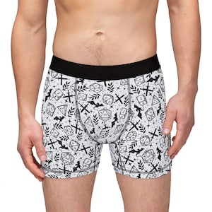 DND Men&#39;s Boxers Funny Gift for Husband Boyfriend Gift Dungeons and Dragons Gift Funny Boxers DND D20 Dice Gift TTRPG Cozy Gaming Gift Men