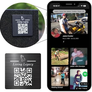 Memorial QR Medallion: Digital Legacy Tribute for Gravestone