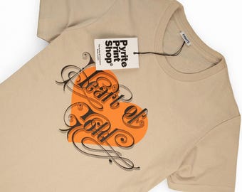 Neil Young Shirt HEART OF GOLD Harvest album Hand Screen Printed fan art parody tee womens