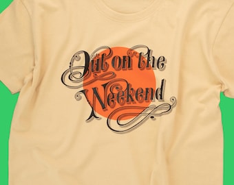 Neil Young Harvest T-Shirt: Hand Screen Printed fan art Out on the Weekend