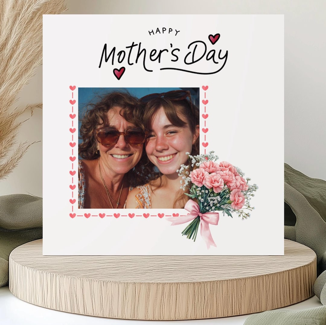 Personalised Photo Mother’s Day Card With Your Custom Photo - Etsy