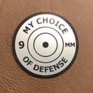 My choice of defense with 12 design's. 12ga, 45, 9mm, 10mm . Leather Patch Template, Custom Leather Patch Hat, SVG, lbrn, Patch Shape
