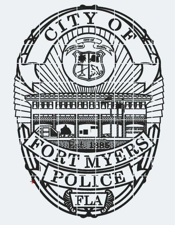 フロリダ州ペンサコーラ市警察バッジ ロサンゼルス市警察 特注