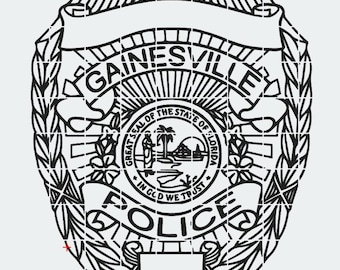 フロリダ州パームベイ警察バッジ（SVG、AI、LBRN、DXFデジタルファイル