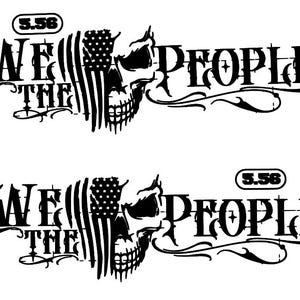 Wij the people ar-15 fiberlasersjabloon. Lightburn .svg, lasergravure clipart **Inclusief instellingen die zijn gebruikt op mijn 50 W fiberlaser