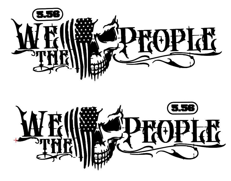 We the people ar-15 fiber laser template. Lightburn .svg, laser engraving clipart **Includes settings used on my 50w Fiber Laser