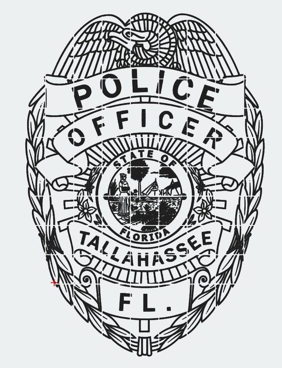 Tallahassee Florida Police Badge Svg, Ai, Lbrn, Dxf Digital Files
