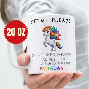 Fantastische keramische eenhoornmok - vloekwoordbeker, ongepaste mokken, grappige eenhoornmok, grappig partnercadeau, grote onbeleefde mok
