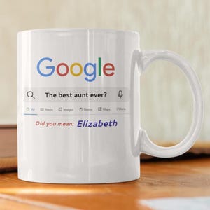 The Best Aunt Ever Mug - Custom Aunt Mug, Google It Mugs, Baby Reveal Gift, Cool Aunts Club, Mother&#39;s Day Gift, Gift for Her