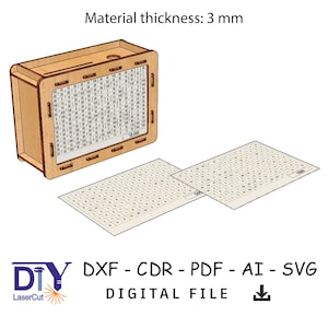 Savings Box With 5 Interchangeable Target Counters Laser Cut File, Coin Saving Bank, 3mm material, SVG file, dxf, ai, cdr, pdf, eps