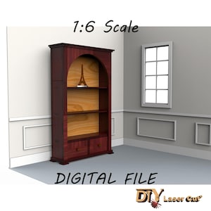 1:6 Scale Elegant Cupboard – Laser Cut File, 3mm material, SVG, Ai, DXF, cdr, pdf, eps file