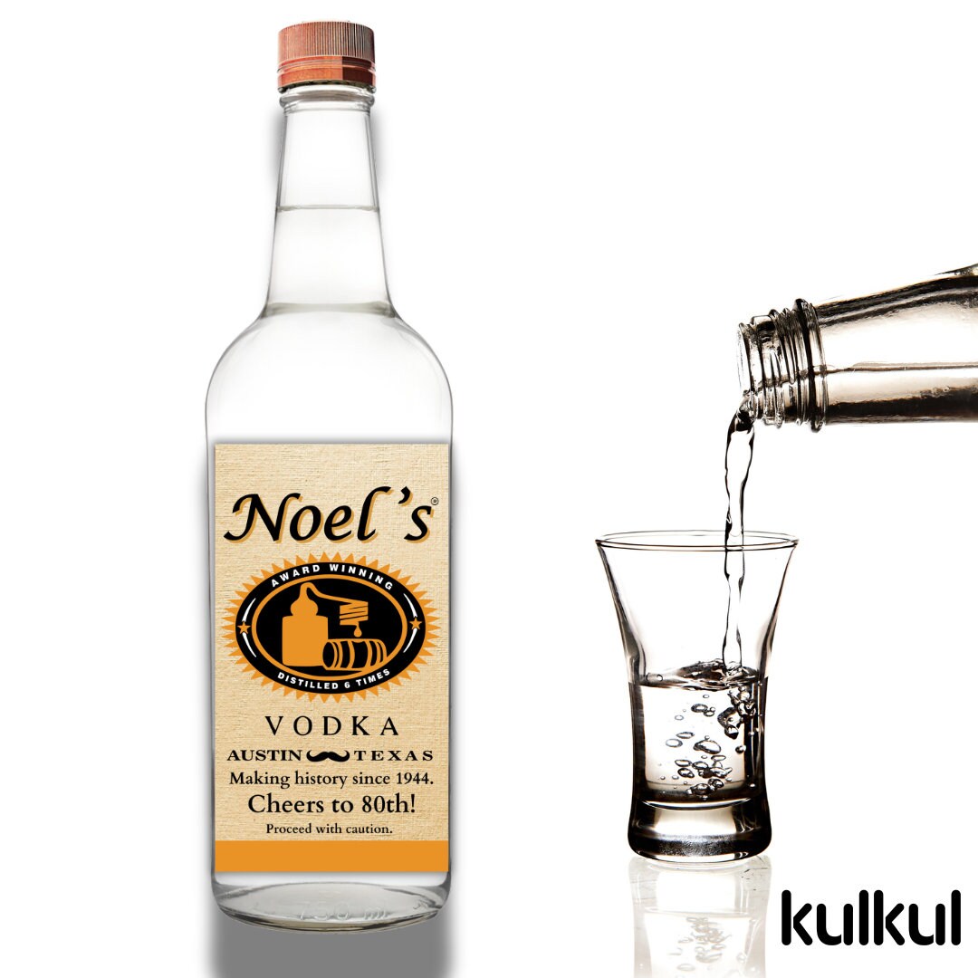 Vodka Tito's Label, 750ml Bottles, Printable Personalized Titos, Orange ...