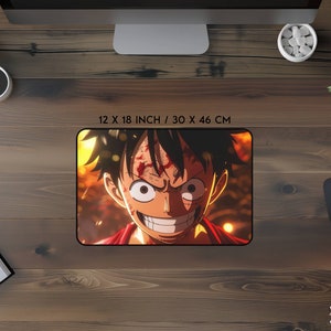 Luffy Up-close Fighting Scene, One Piece Anime Mousepad, Anime Mousepad