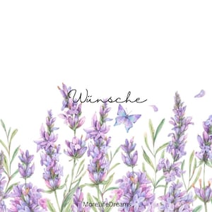 Personalisierter Umschlag A6 Lavendel / Blumen - Frosty / Matt | Umschlagmethode
