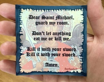 Catholic Meme Magnet - Saint Michael Prayer - Catholic car magnet - funny Catholic fridge magnet - Prayer Magnet