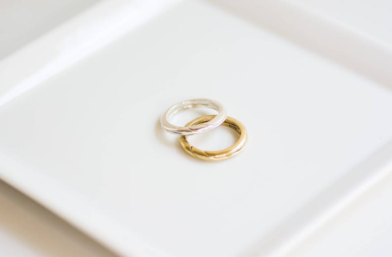 Replica Rings Alexander Hamilton Eliza Hamilton Hamilton Ring WITHOUT WORDS Interlocking Ring Sterling Silver Wedding Ring image 7