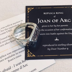 Joan of Arc Ring Replica Reproduction Sterling Silver image 2