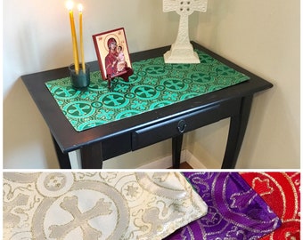 Liturgical Table Runner Set - Reversible Table Runners - Catholic, Orthodox Liturgical Year