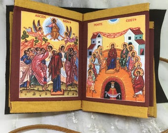 Twelve Great Feasts Orthodox soft Icon book