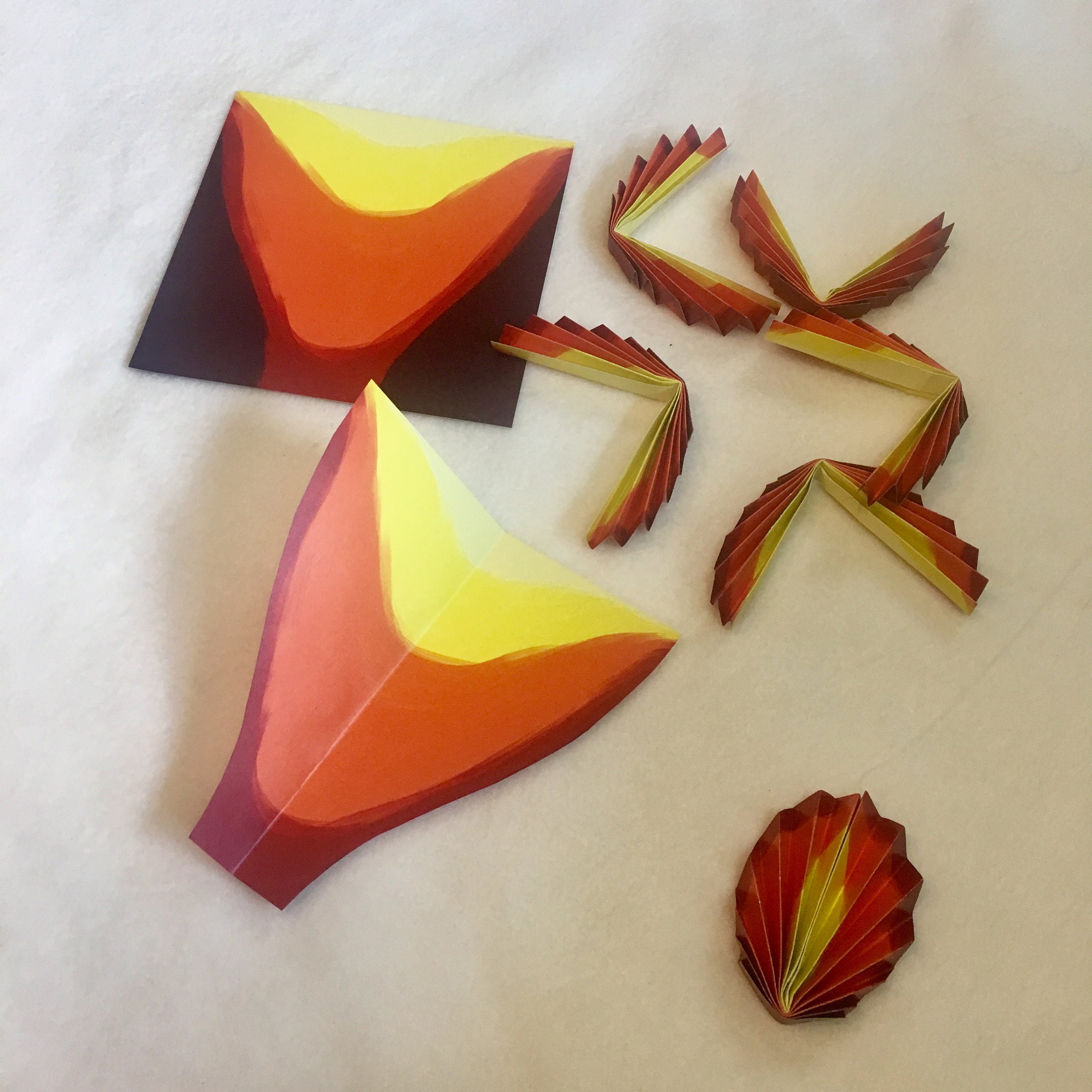 DIY Origami Fire Flame Papers Etsy Canada