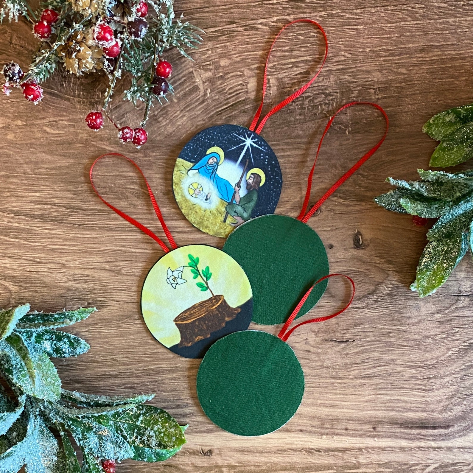 Nosew Fabric Jesse Tree Ornament Kit Advent Family Craft Etsy