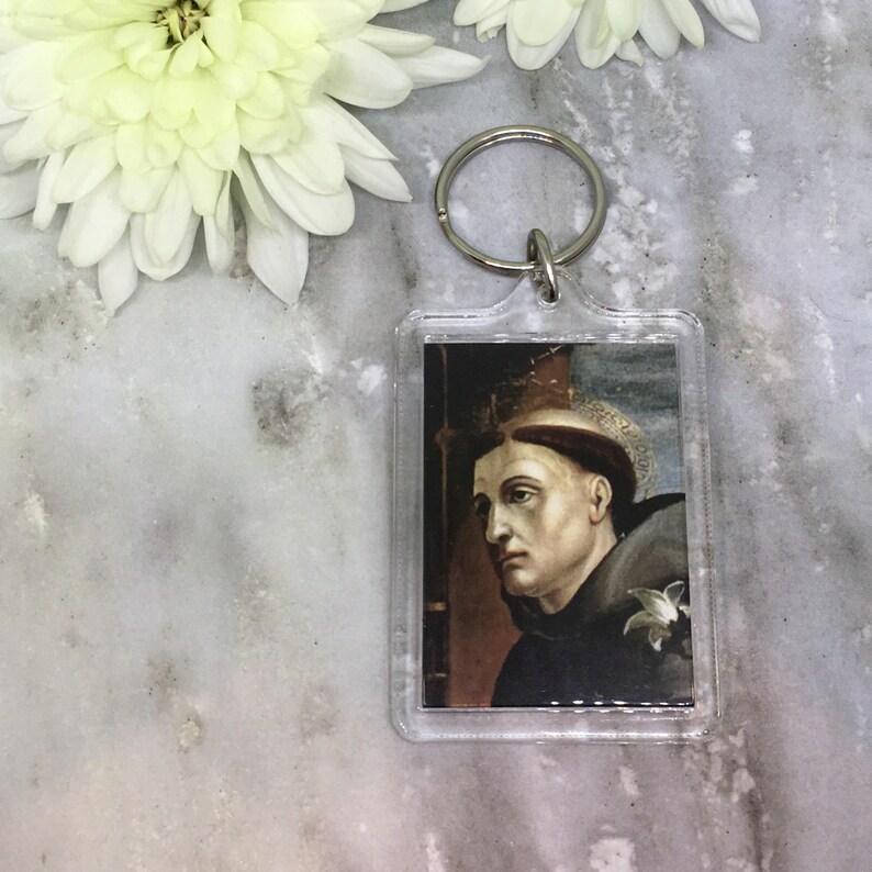 Saint Anthony Keychain patron saint of lost things image 3