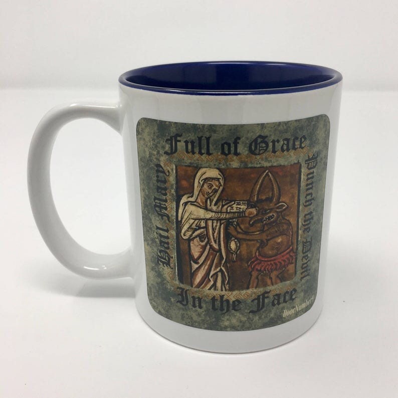 Christian Gifts Catholic Mug Funny coffee mugs Hail Mary  Etsy