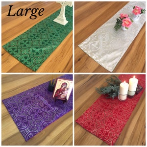 Liturgical Table Runner Set Reversible Table Runners Catholic, Orthodox Liturgical Year 画像 8