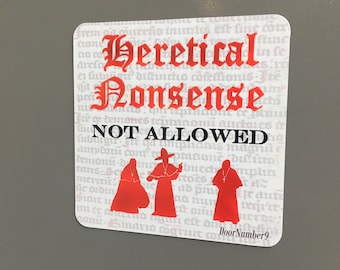 Heretical Nonsense Magnet - Heretical Garbage - Catholic gag gift - Christian gag gift - theology teacher