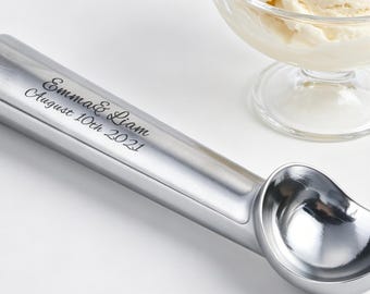 Custom Ice Cream Scoop with Name & Established Year,Personalized Wedding Couple Gift for Newlyweds, Housewarming, or Christmas Gift Exchange