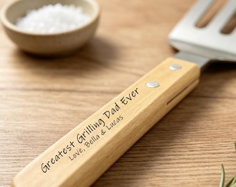Espátula para Churrasco Personalizada, Melhor Espátula para Churrasco do Dia dos Pais, Presente para o Papai que Ama Churrasco, Espátula para Churrasco Gravada