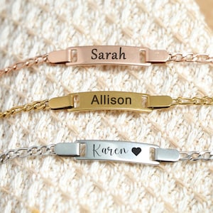 14K Gold Baby ID Bracelet, Baby Name Bracelet, Personalized Baby Gold Bracelet, Custom Baby Jewelry, Baby Boy Bracelet, Baby Girl Gift