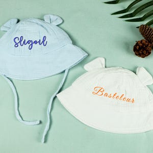 Toddler Bucket Hat, Back to School, Embroidered Baby Bucket Hat, Monogram Toddler Beach Hat, Baby Shower Gifts, Baby Boy Girl Sun Hat
