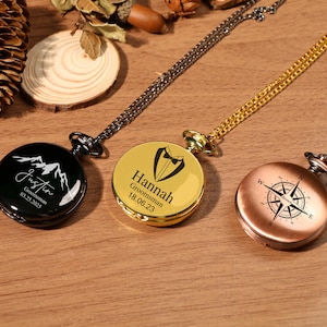 Groomsmen Gift,Personalized Engraved Pocket Watch,Wedding Party Favor, Best Man Gift, Personalized Gift For Men/Groom/Father,Pocket Watches