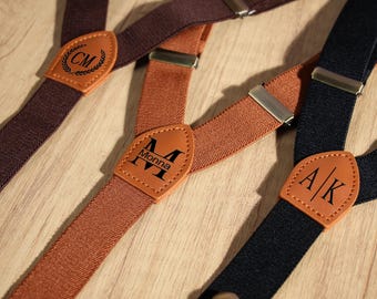 Personalized Groomsmen Suspenders,Engraved Leather Suspenders,Mens Anniversary Gifts Husband,Best Man Gift For Husband Father,gift for dad