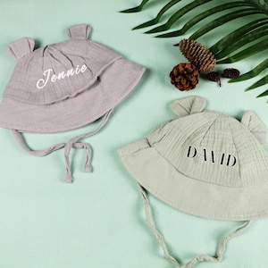 Custom baby Summer hat, Embroidered baby hat, personalized hat, custom summer hat, kids hat, baby monogram hat, Baby shower gift