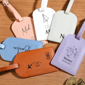 Personalized Leather Luggage Tag, Bridesmaid Gifts, Honeymoon gift, Bridesmaid Gifts, Bride, Gifts For Her,Monogrammed Luggage Tags