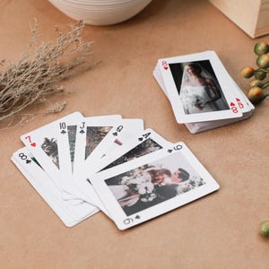 Wedding guestbook alternative, Wedding playing card, Wedding guestbook, Couple's photos playing cards, Anniversary gifts, Wedding gifts