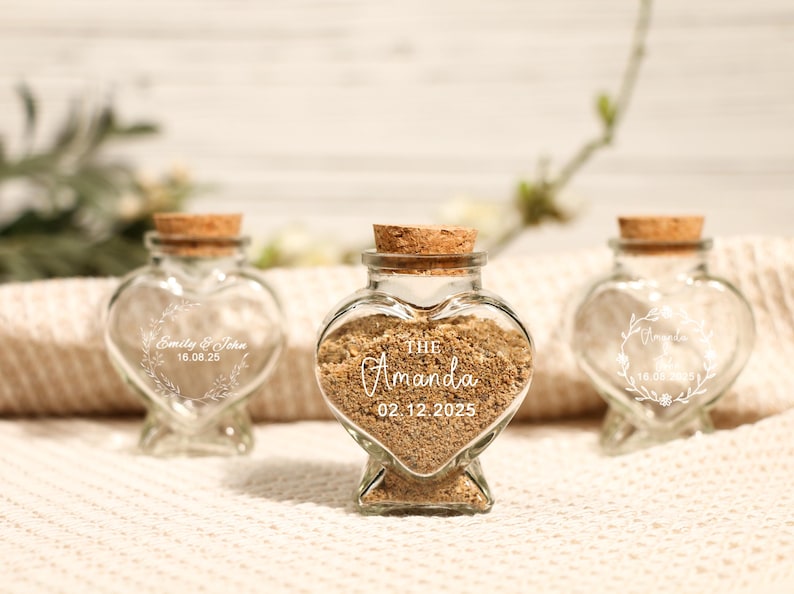 Personalized Honeymoon Keepsake Sand Jar, Honeymoon Sand Bottle, Wedding Gifts, Gifts for Couples, Vacation Sand Keepsake, Honeymoon Gifts