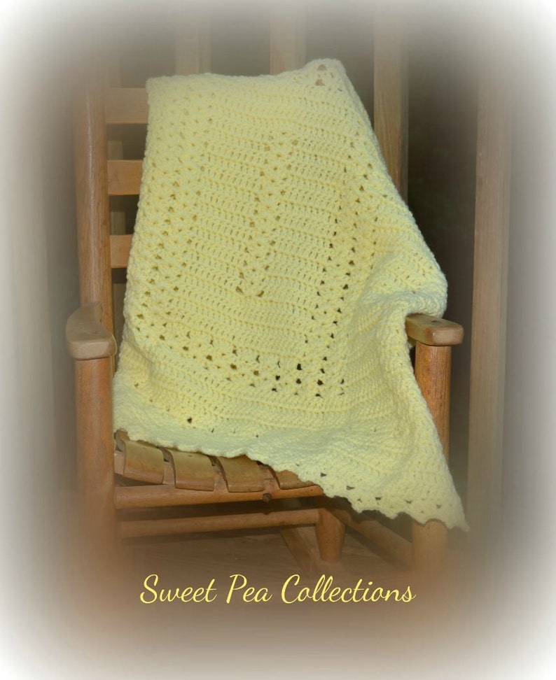Baby Blanket Yellow Blanket Gender Neutral Baby Afghan Shower Etsy