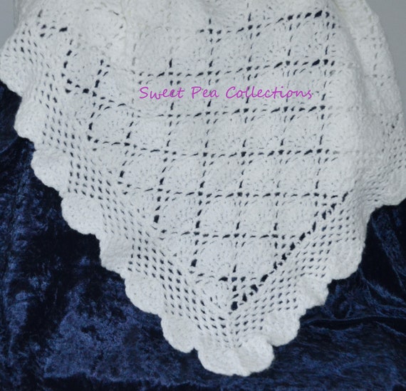 Precious Pineapple Baby Blanket Pineapple Lace Blanket White Baby Blankets Baby Shower Gifts