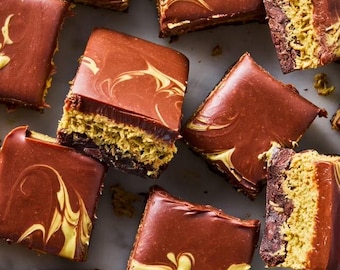Dubai Chocolate Fudge Brownies - Pistachio Cream & Kunafa - Middle Eastern Dessert