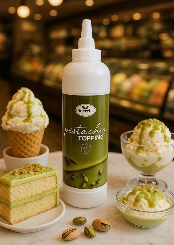 Organic Premium Pistachio Cream Spread, 2.2lb Squeeze Bottle Dubai