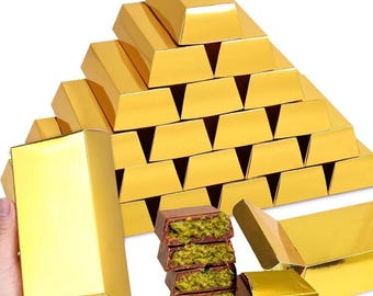 Dubai Chocolate Pistachio Kunafa Bars in Bulk: Gold Wrapped Event Favors | Chocolate Bars Wholesale Restaurants Cafes