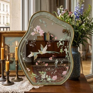 dressing mirror etching design Custom Etched Mirror Decal