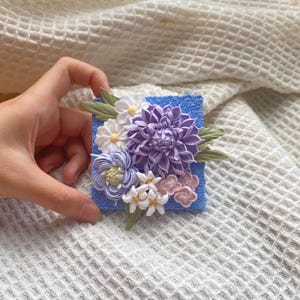 Realistic Clay Flower Refrigerator Magnet – Handmade Floral Home Decoration, Gift for Garden & Nature Lovers