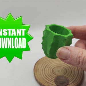 DOWNLOADABLE CACTUS POT. Fun flower pot for your cacti and succulents of all sizes.